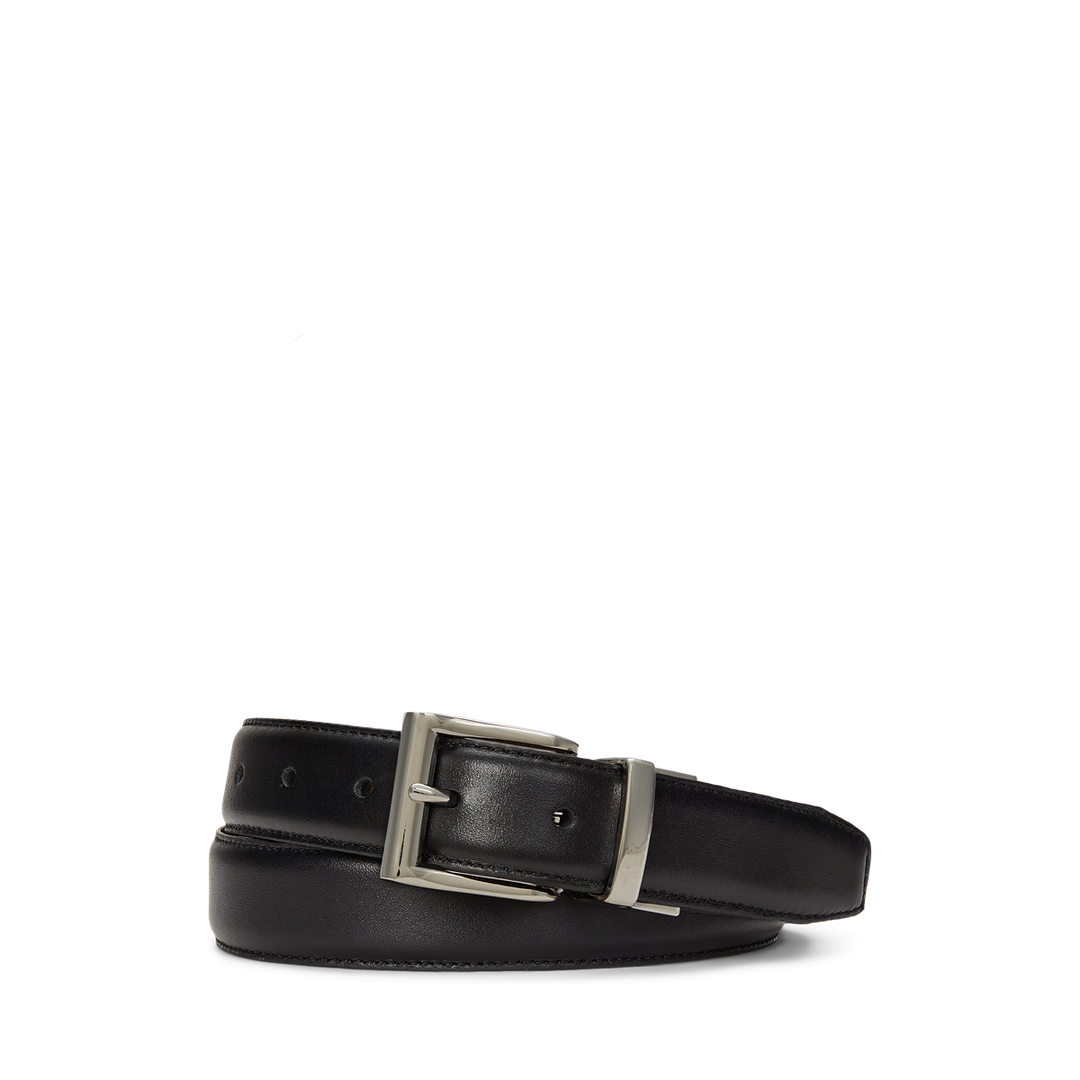 Reversible Saddle Leather Belt in Black