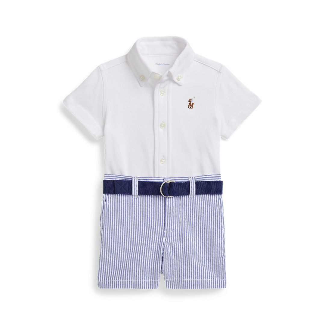 Set Of 3 Shirt With Belt & Short