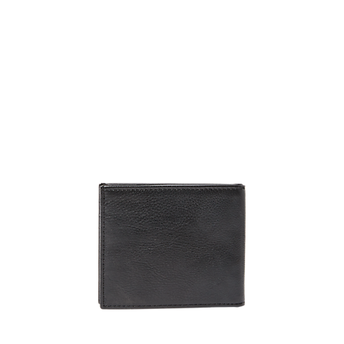 Pebbled Bifold Wallet in Black