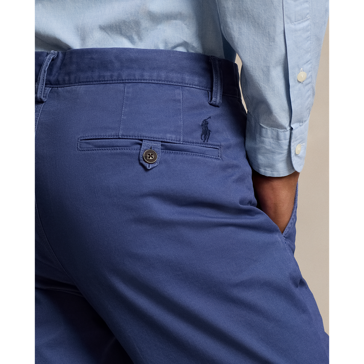 Bedford Straight Fit Stretch Twill Flat Front Pant in Light Navy