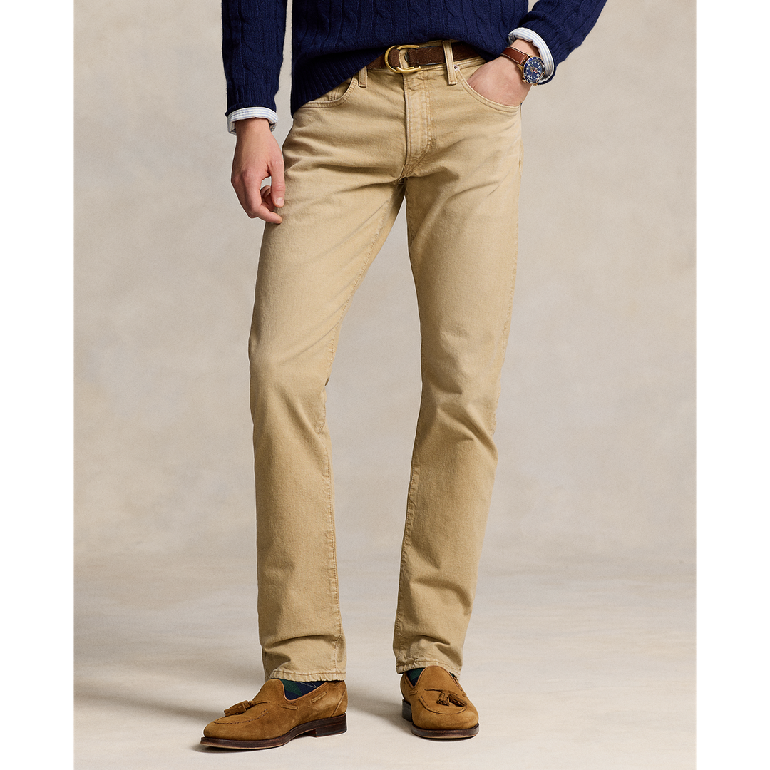 Varick Slim Straight Fit Jean in Khaki Hill