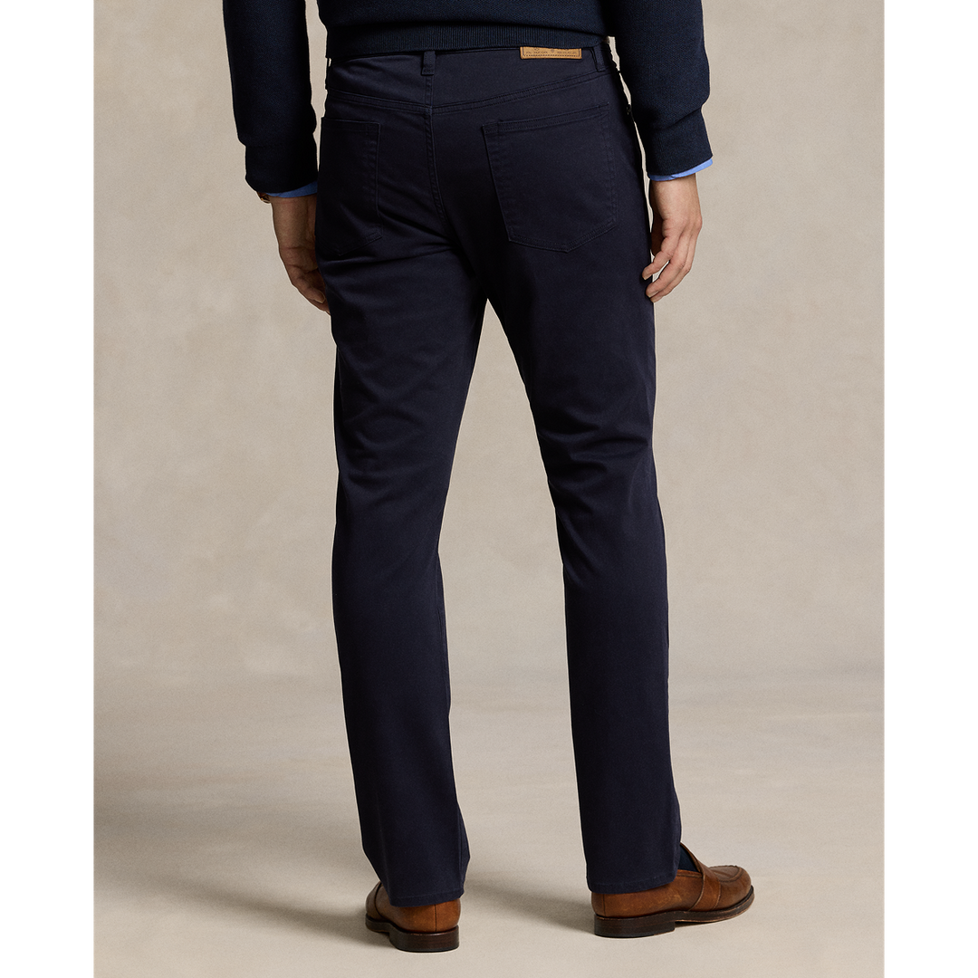 Varick 5 Pocket Slim Cotton Stretch Sateen Pant in Navy