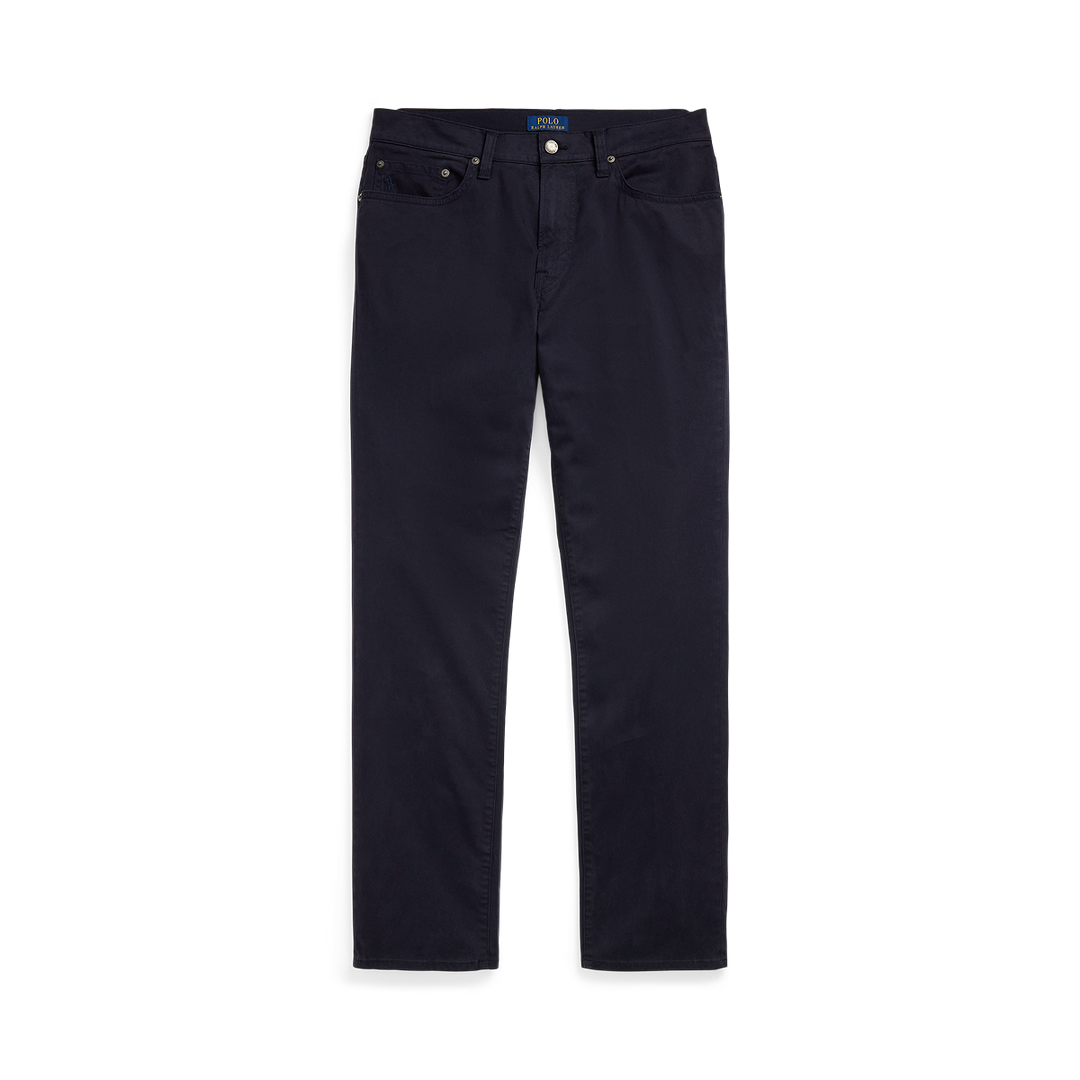 Varick 5 Pocket Slim Cotton Stretch Sateen Pant in Navy