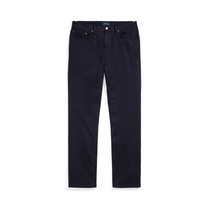 Varick 5 Pocket Slim Cotton Stretch Sateen Pant in Navy