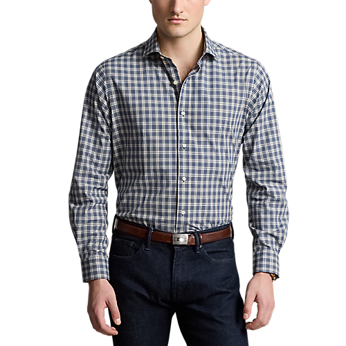 Poplin Sport Shirt with Collar