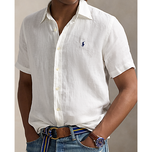 Short Sleeve Linen Sport Shirt