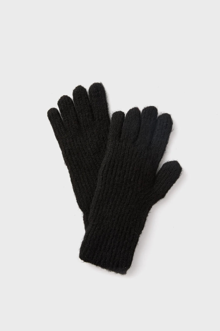 Hannah Knit Gloves in Black