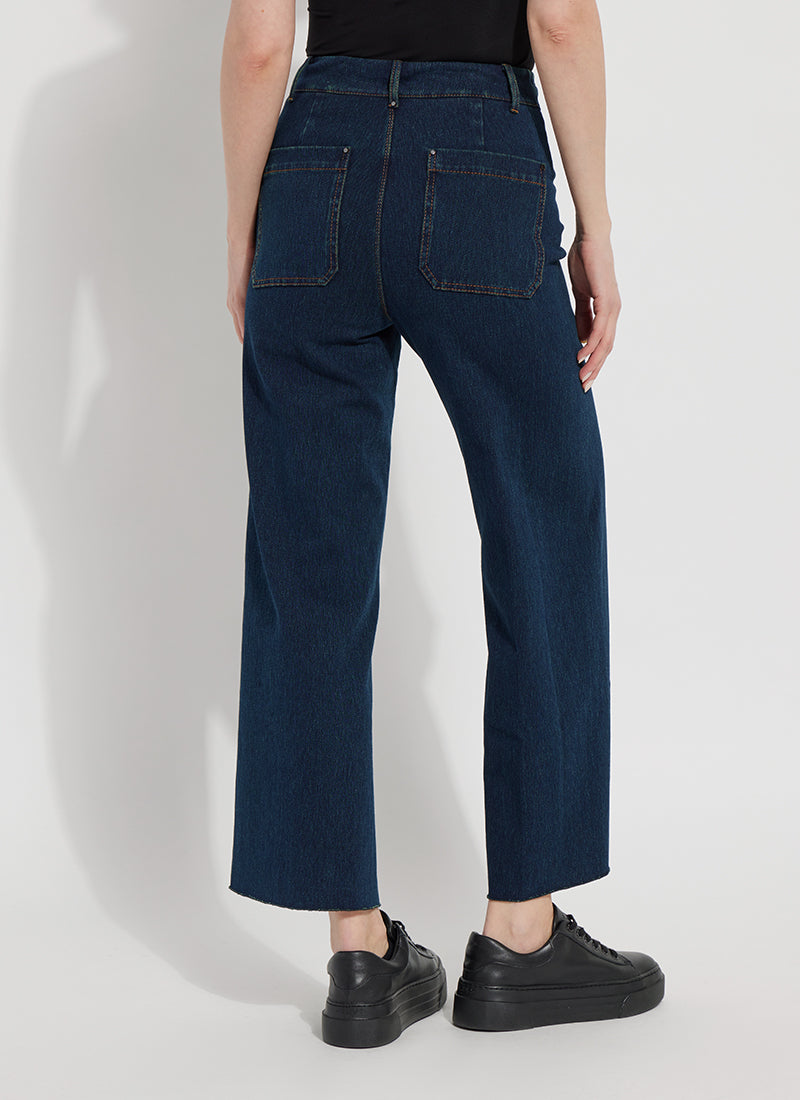 Erin Hi Waist Wide Leg Denim in Indigo