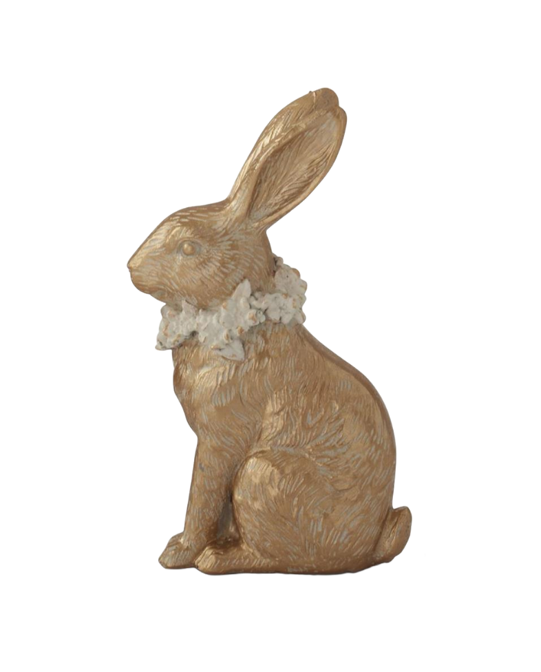 Gold Resin Easter Bunny