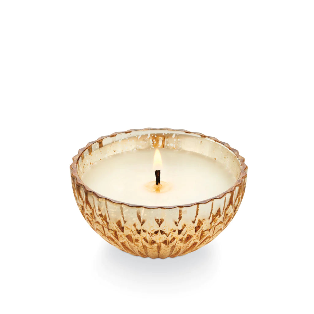 Winter White Gold Mercury Ornament Candle - Madison's Niche 