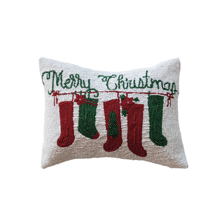 Beaded Christmas Pillow