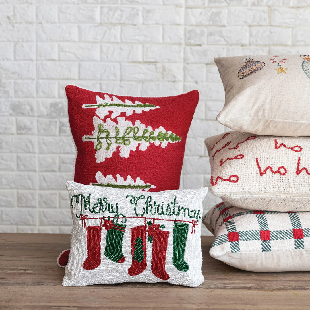 Beaded Christmas Pillow