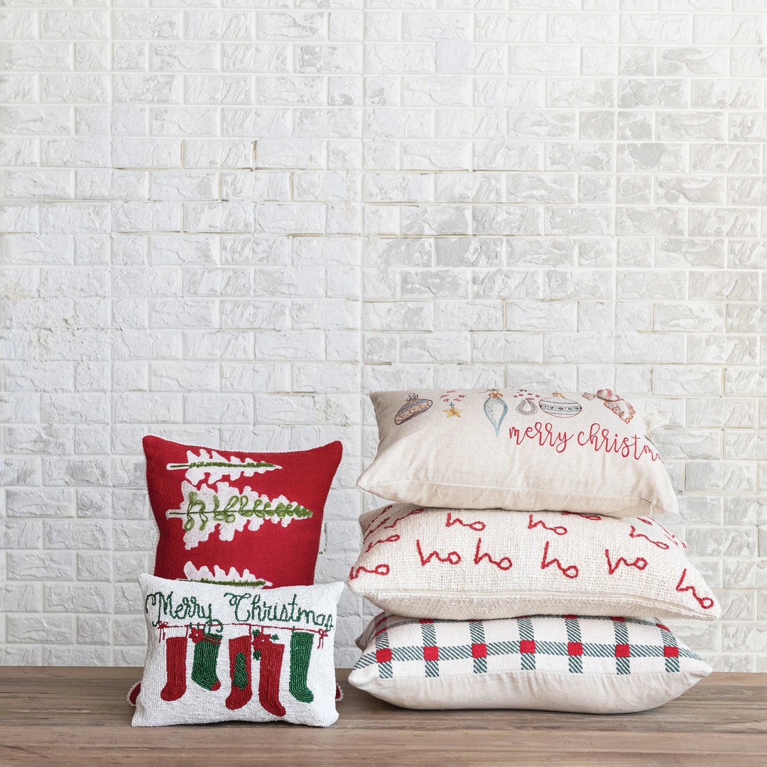 Beaded Christmas Pillow