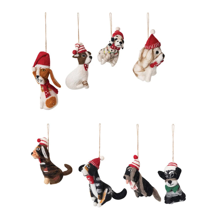 Wool Felt Dog Ornament