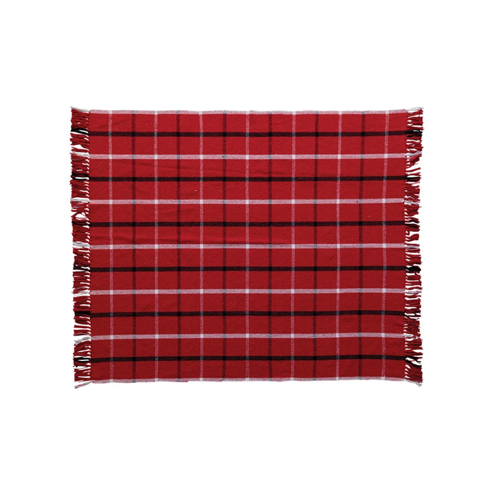 Red Plaid Throw