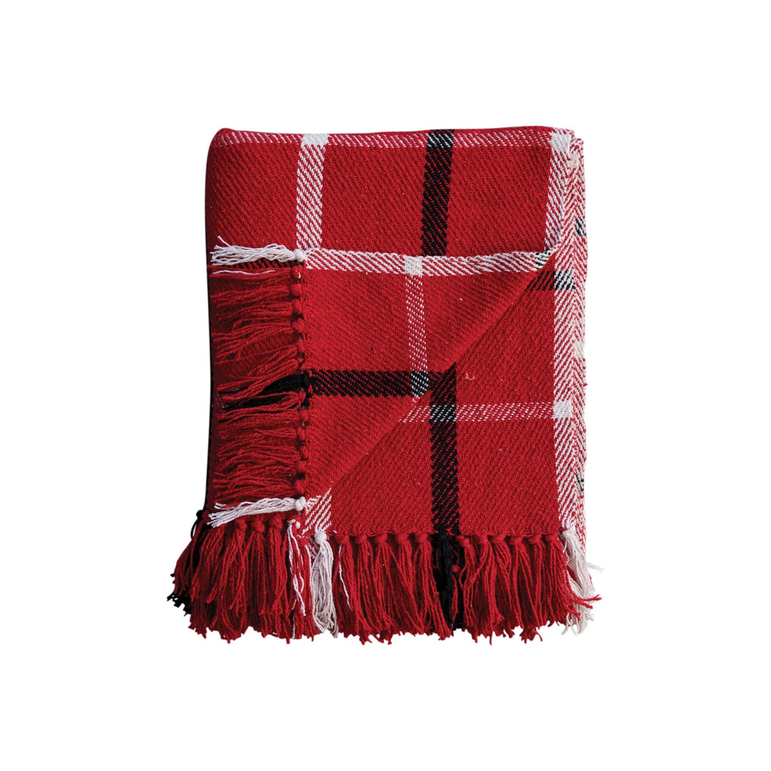 Red Plaid Throw