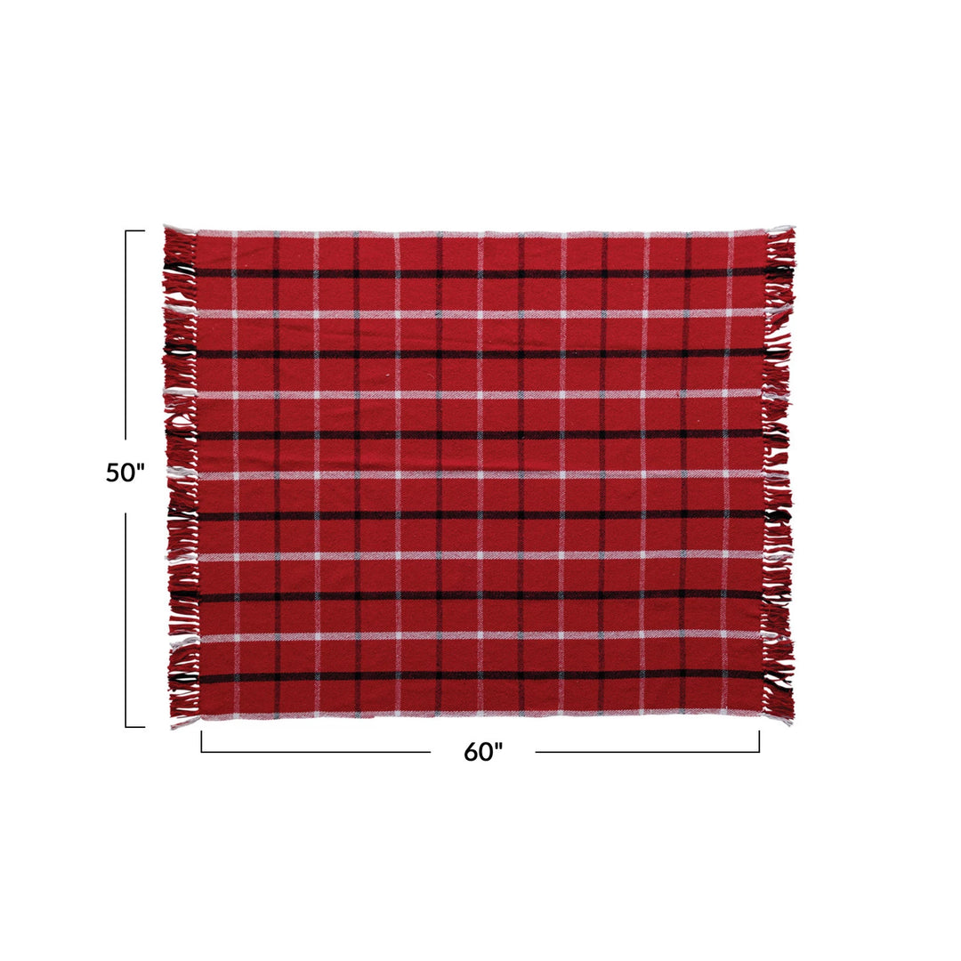 Red Plaid Throw