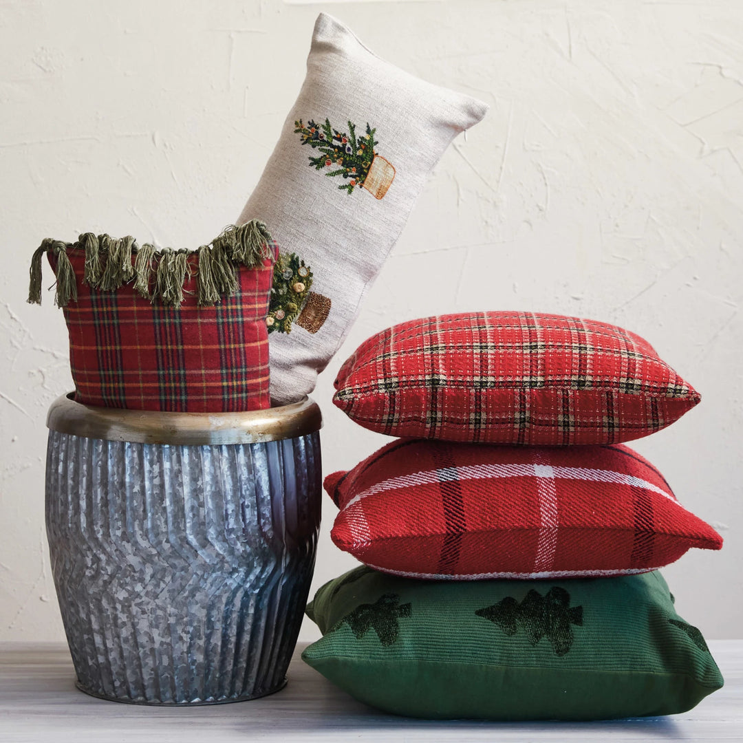 Red Plaid Pillow