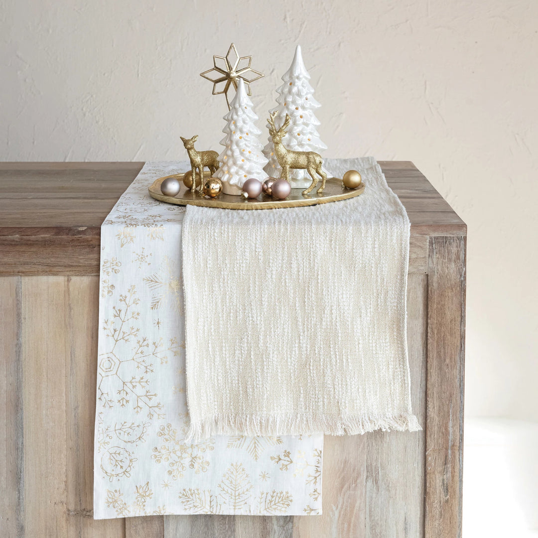 Metallic Slub Table Runner