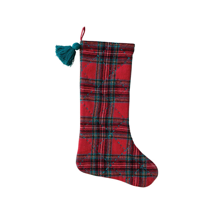 Red & Green Plaid Stocking