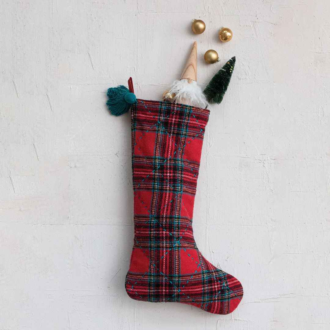 Red & Green Plaid Stocking