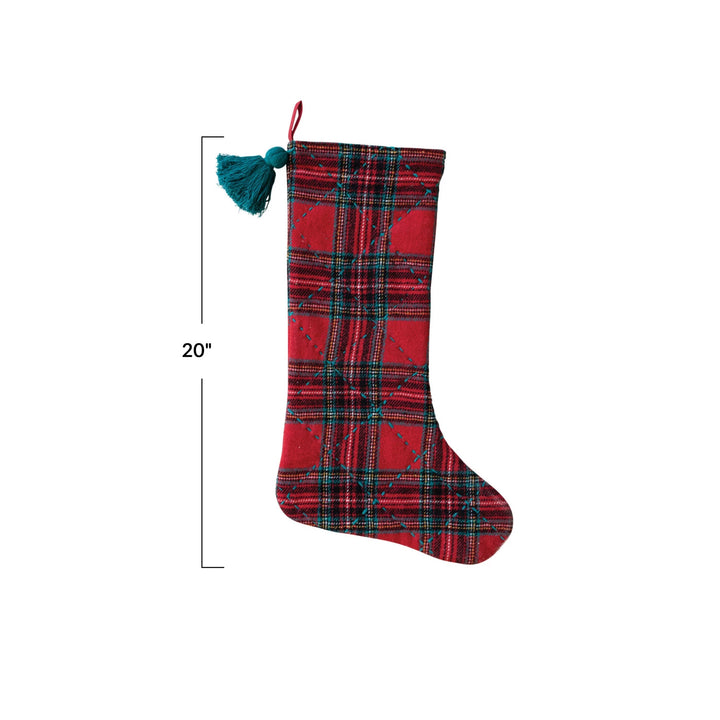 Red & Green Plaid Stocking