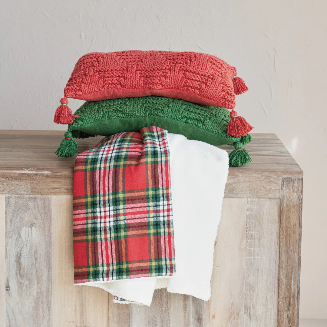 Plaid and Sherpa Throw