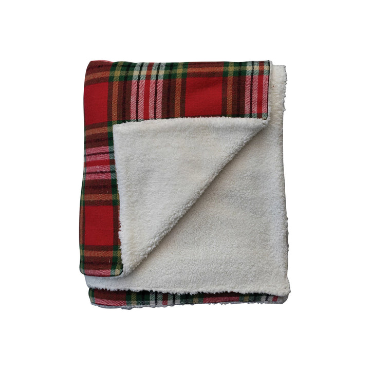 Plaid and Sherpa Throw