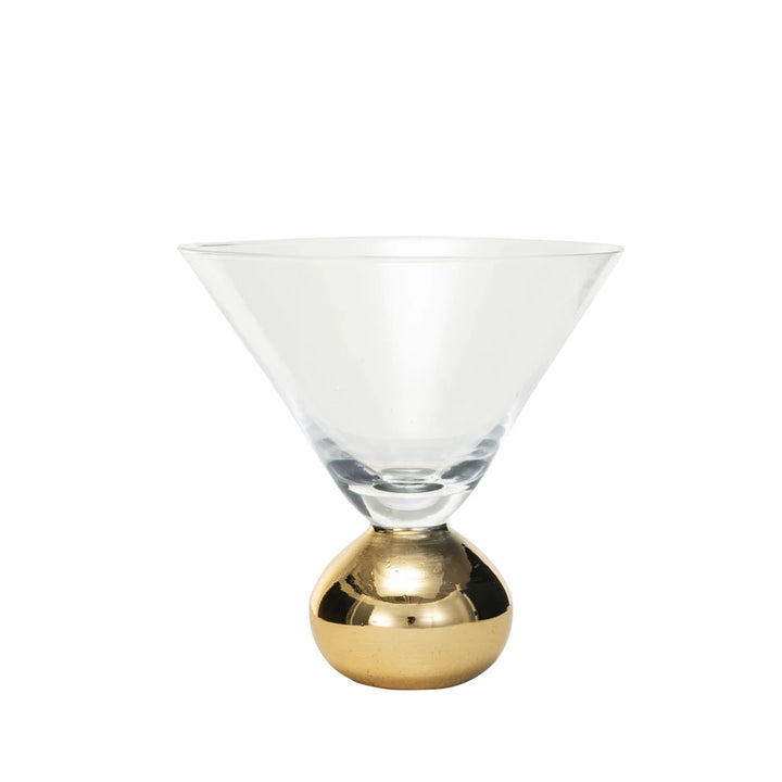 Gold Ball Martini Glass