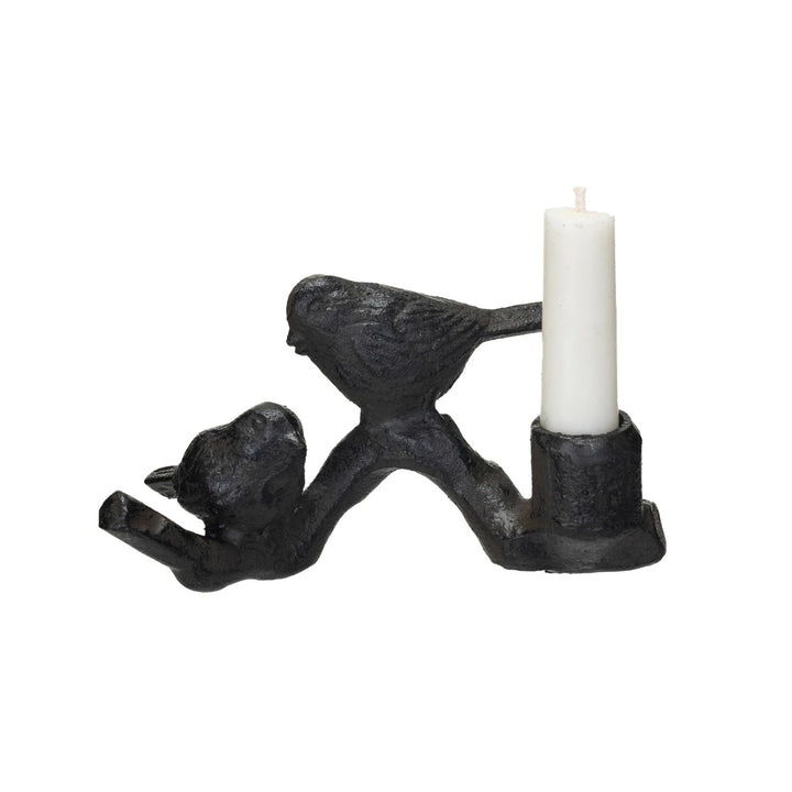 Branch Taper Holder with Birds