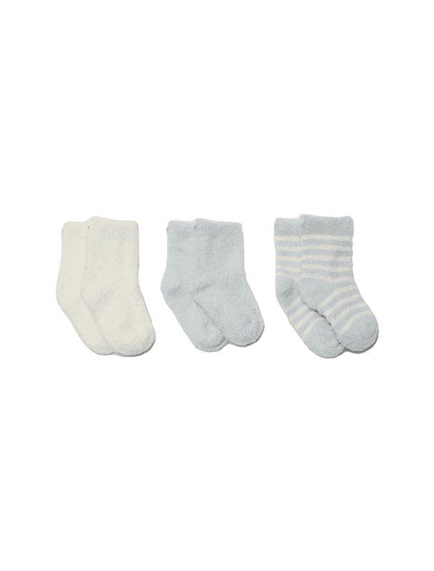 CozyChic Infant Socks 3-Pack in Blue - Madison's Niche 